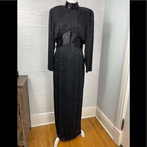 OLEG CASSINI BLACK TIE EVENING GOWN